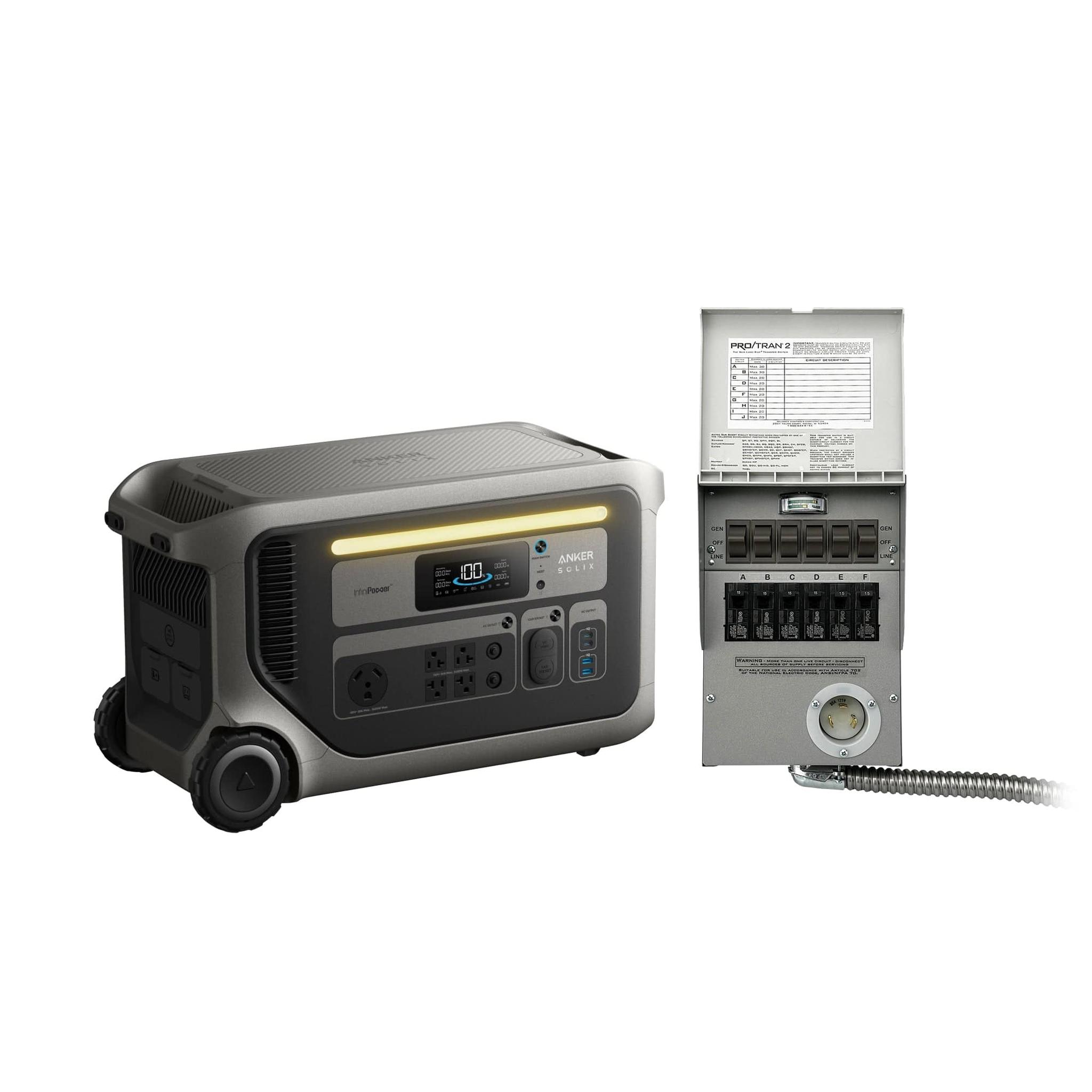 Anker Solix | F3000 Portable Power Station | 3,072Wh / 3,600W | 2,400W Solar Input