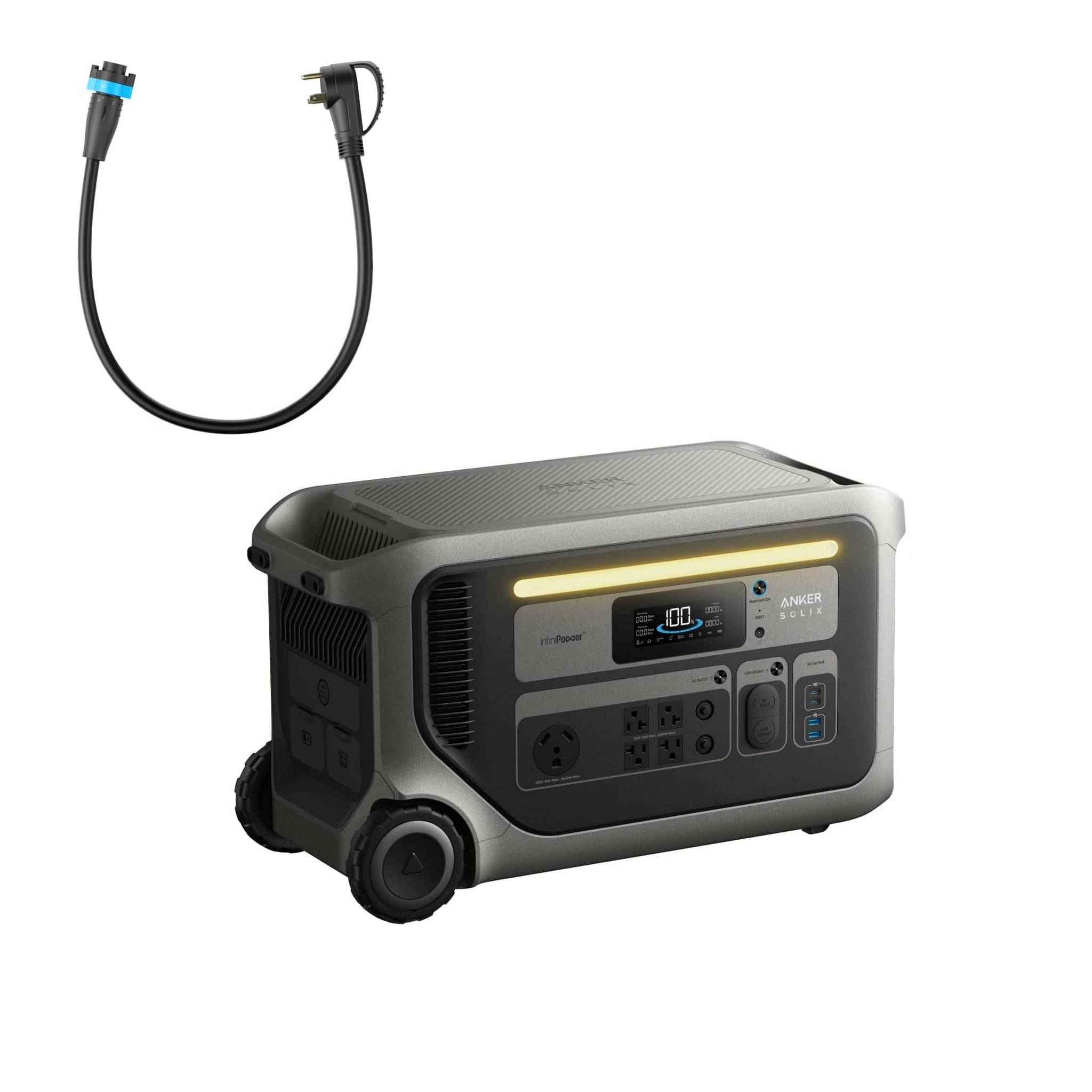 Anker Solix | F3000 Portable Power Station | 3,072Wh / 3,600W | 2,400W Solar Input